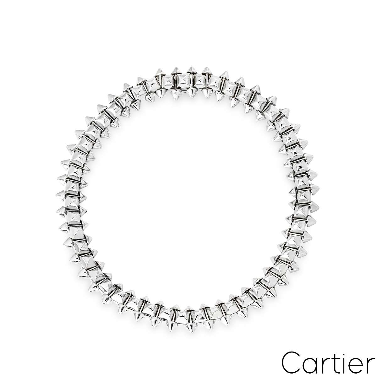 Cartier White Gold Flexible Clash de Cartier Medium Bracelet Size 17 N6719617